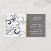 PixDezines Swirls / Grafiet + Eggshell Visitekaartje (Achterkant)