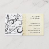 PixDezines Swirls / Grafiet + Eggshell Visitekaartje (Achterkant)