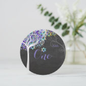 PixDezines tabelnummers boom van leven Mitzvah Kaart (Staand voorkant)