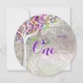 PixDezines tabelnummers boom van leven Mitzvah Kaart (Voorkant)