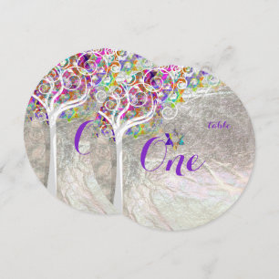 PixDezines tabelnummers boom van leven Mitzvah Kaart