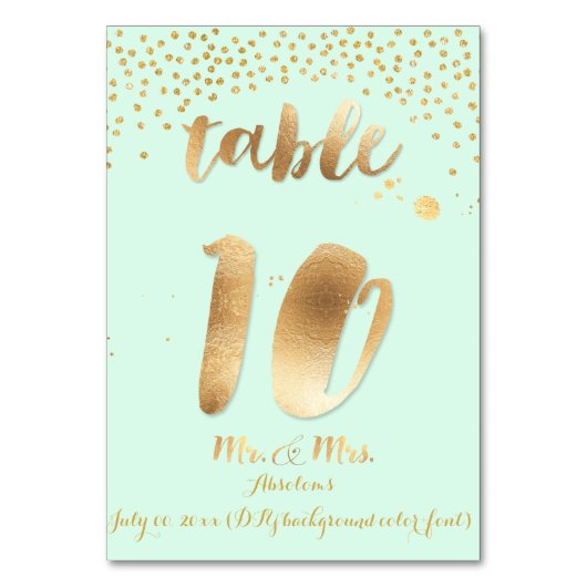 PixDezines tafel 10/gouden sprenkels/DIY kleur/mun Kaart (Voorkant)