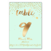 PixDezines tafel 9/gouden sproeiers/DIY kleur/munt Kaart (Achterkant)
