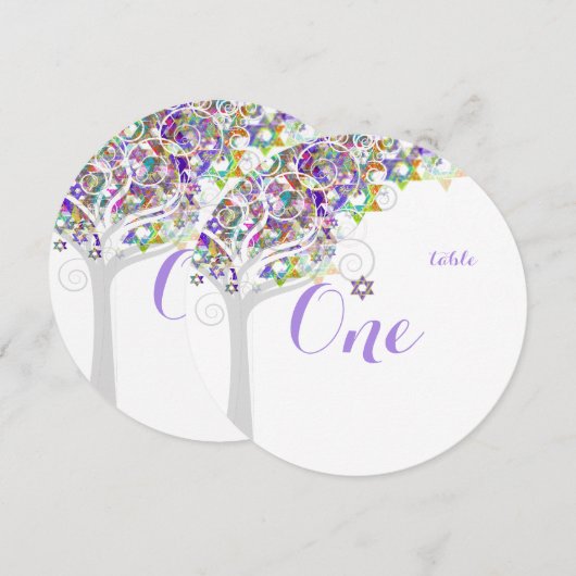 PixDezines tafel nr. boom van het leven Bat Mitzva Kaart (Voorkant / Achterkant)