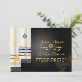 PixDezines talit/stijlvol b'nai mitzvah/dij kleur Kaart (Staand voorkant)