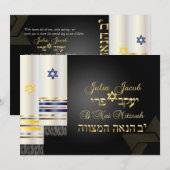 PixDezines talit/stijlvol b'nai mitzvah/dij kleur Kaart (Voorkant / Achterkant)
