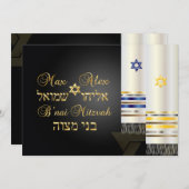 PixDezines talit/stijlvolle b'nai mitswa/diy kleur Kaart (Voorkant / Achterkant)