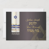 PixDezines talit/Stylish Bar Mitzvah/ash/Gold Kaart (Achterkant)