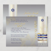 PixDezines talit/Stylish Bar Mitzvah Kaart (Voorkant / Achterkant)