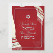 PixDezines talk bar mitzvah/red/zilver Kaart (Voorkant)