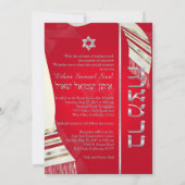 PixDezines TALLIT BAR MITZVAH/RED+SILVER Kaart (Achterkant)