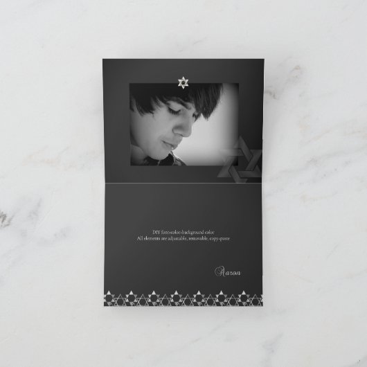 PixDezines tallit mitzvah Bedankkaart (Binnen)