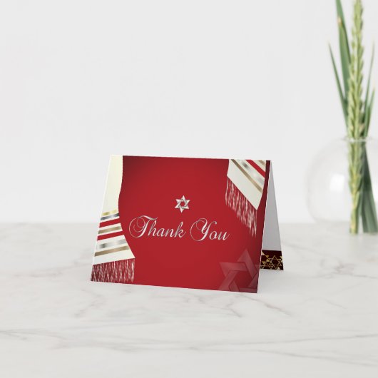 PixDezines tallit mitzvah dank u/DIY Background Bedankkaart (Voorkant)