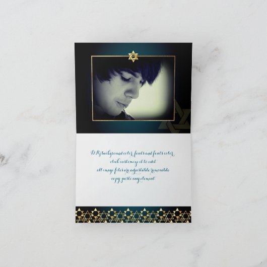 PixDezines Tallit Mitzvah Dank u/DIY kleur Bedankkaart (Binnen)