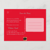 PixDezines TALLIT/RED/MITZVAH SAVE the DATE Aankondigingskaart (Achterkant)