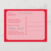 PixDezines TALLIT/RED/MITZVAH SAVE the DATE Aankondigingskaart (Achterkant)