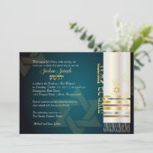 PixDezines tallit/Stijlvolle Bar Mitzvah/as/goud Kaart (Staand voorkant)
