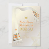 PixDezines Tallit/Stijlvolle Bat Mitswa/goud Kaart (Achterkant)