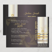 PixDezines tallit/Stylish Bar Mitzvah/ash/gold Kaart (Voorkant / Achterkant)