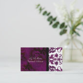 PixDezines Tanza Damask/DIY achtergrond/pruim Visitekaartje (Staand voorkant)