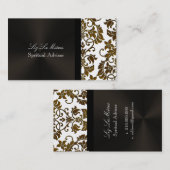 PixDezines Tanza Damask/DIY achtergrond/wit Visitekaartje (Voorkant / Achterkant)