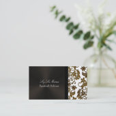 PixDezines Tanza Damask/DIY achtergrond/wit Visitekaartje (Staand voorkant)