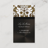 PixDezines Tanza Damask/DIY achtergrond/wit Visitekaartje (Achterkant)