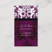 PixDezines Tanza Damask/DIY achtergrond/zwart Visitekaartje (Achterkant)