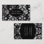 PixDezines Tanza Damask/DIY achtergrond/zwart Visitekaartje (Voorkant / Achterkant)