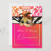 PixDezines Tanza Damask/Quinceanera/Zebra Kaart (Voorkant)
