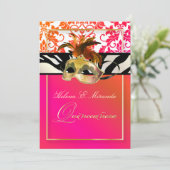 PixDezines Tanza Damask/Quinceanera/Zebra Kaart (Staand voorkant)