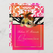 PixDezines Tanza Damask/Quinceanera/Zebra Kaart (Voorkant / Achterkant)