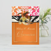 PixDezines Tanza Damask/Quinceanera/Zebra Kaart (Staand voorkant)