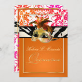 PixDezines Tanza Damask/Quinceanera/Zebra Kaart (Voorkant / Achterkant)