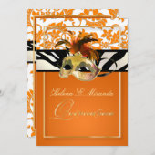 PixDezines Tanza Damask/Quinceanera/Zebra Kaart (Voorkant / Achterkant)