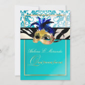 PixDezines Tanza Damask/Quinceanera/Zebra Kaart (Voorkant)