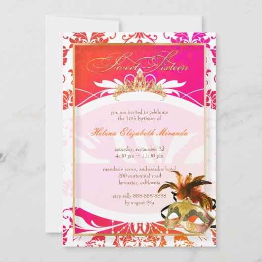 PixDezines Tanza Damask/zoet 16/zebra Kaart (Achterkant)