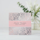 PixDezines Tanza Roos+Silver/Pink+Gray Kaart (Staand voorkant)