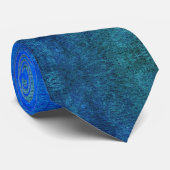 PIXDEZINES TEAL+OMBRE THUNDER BLUE h2o Waterverf Stropdas (Opgerold)