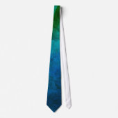 PIXDEZINES TEAL+OMBRE THUNDER BLUE h2o Waterverf Stropdas (Voorkant)