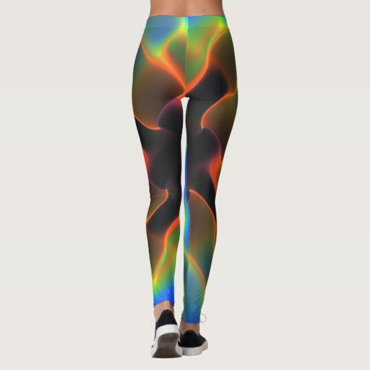 PixDezines Techno Dance/Neon Lights Leggings (Achterkant)