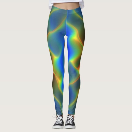 PixDezines Techno Dance/Neon Lights Leggings (Voorkant)