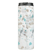 PixDezines TERRAZZO AQUA BLAUWGROEN ZILVER Thermosbeker (Achterkant)