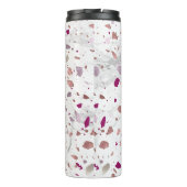 PixDezines TERRAZZO ROOS GOLD, BURGUNDY SILVER Thermosbeker (Achterkant)