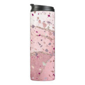 PixDezines TERRAZZO ROOS GOLD, BURGUNDY Thermosbeker (Geroteerd rechts)