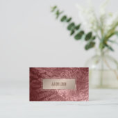 PixDezines textuur, Faux Metallic Brons Visitekaartje (Staand voorkant)