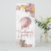 PixDezines Thanksgiving/Maple/Oak/Faux Roos Gold Kaart (Staand voorkant)