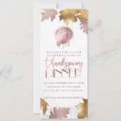 PixDezines Thanksgiving/Maple/Oak/Faux Roos Gold Kaart (Achterkant)