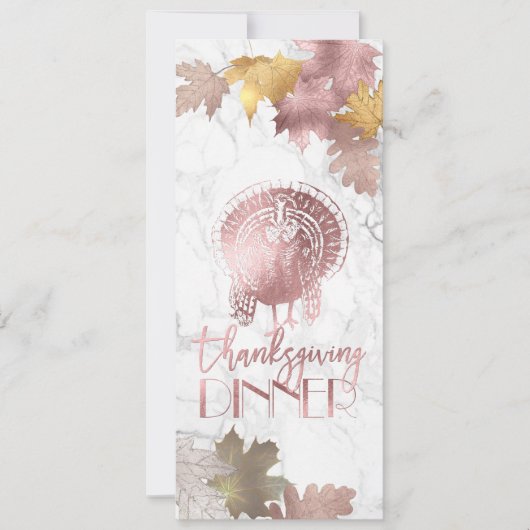 PixDezines Thanksgiving/Maple/Oak/Faux Roos Gold Kaart (Voorkant)