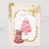 PixDezines-theeparty/bridal/waterverf Kaart (Voorkant / Achterkant)